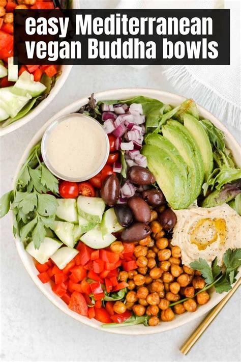 Mediterranean Buddha Bowl Vegan Gluten Free Meatless Meals Healthy Clean Eating