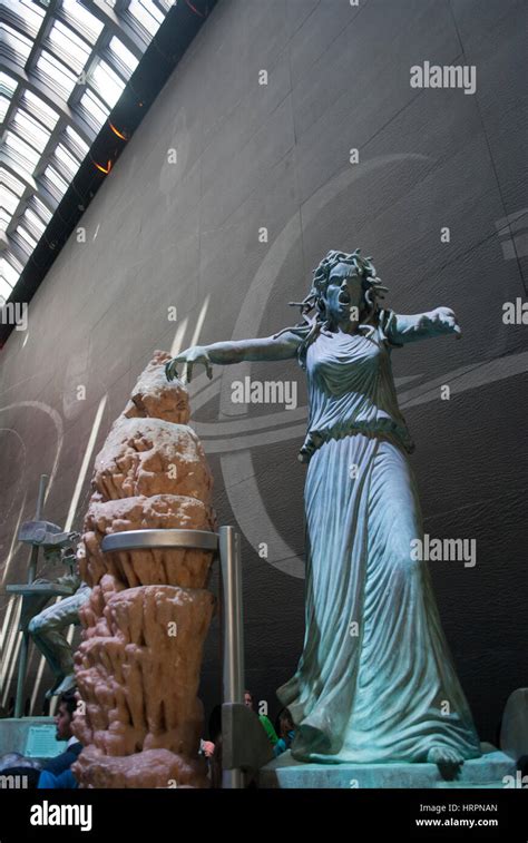 Statue of Medusa in The Atrium of the Geological Museum, London Stock ...