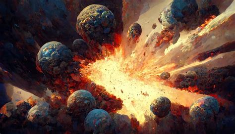 Premium Photo | Destruction of planets concept art illustration background image