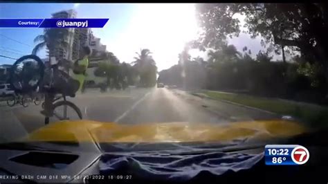 Corvette Driver Has Close Call On Venetian Causeway With Cyclist In