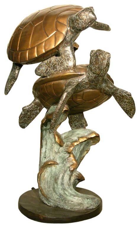 Shop Houzz Bronze West Imports Inc Two Sea Turtles 42 Bronze