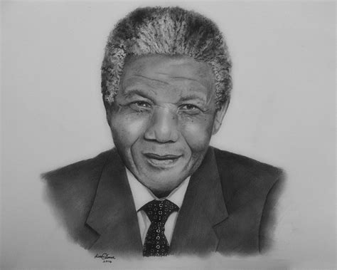 Nelson Mandela Portrait Drawing Art Pencil Graphite Drawings