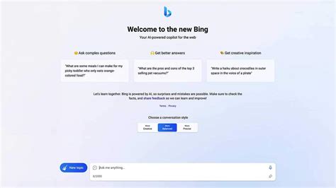 Comment parler à Bing le moteur de recherche à intelligence