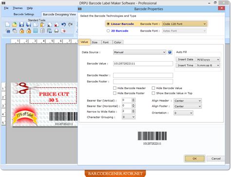 Barcode Generator Software – Professional Edition to generate barcode tags