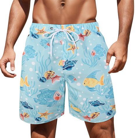 Joower Mens Board Shorts Swim Bottoms Bluey Swim Trunks Mens Swim