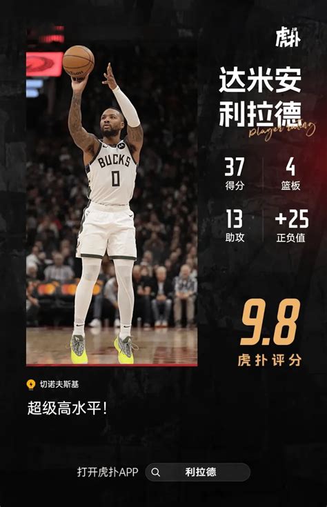 流言板 利拉德本场13次助攻队友得到35分，其中7次助攻比斯利得20分 Nba 雄鹿专区 虎扑社区