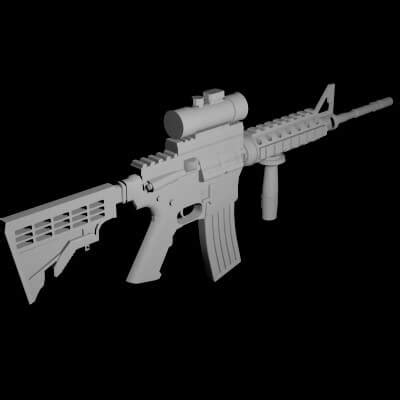 Blend D Models Military Assault Rifles Renderhub