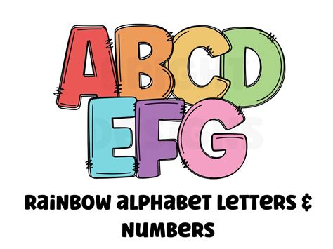 Rainbow Clipart Letters 300dpi Transparent Png. 5 Styles of Alphabet ...