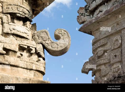 Stone Chisel Art, La Iglesia, The Church, Chichen Itza, Yucatan, Mexico ...