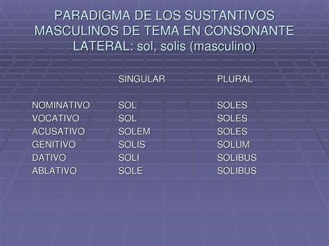 TERCERA DECLINACIÓN LATINA ppt descargar