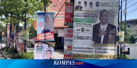 Miris Puluhan Pohon Di Bekasi Jadi Korban Atribut Kampanye Caleg Dan