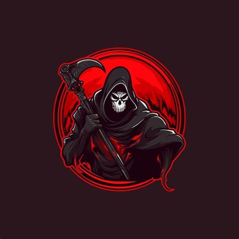 Premium Vector Esport Style Logo Design Grim Reaper Vector Illustration