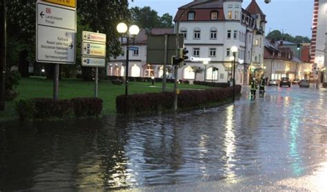 Überschwemmungen nach Unwetter in Mühldorf am Inn