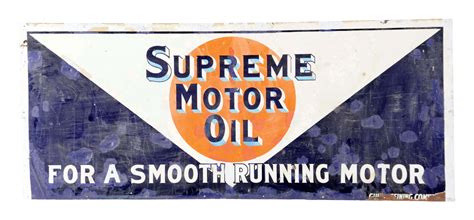 Lot Detail GULF SUPREME MOTOR OIL LARGE PORCELAIN SIGN