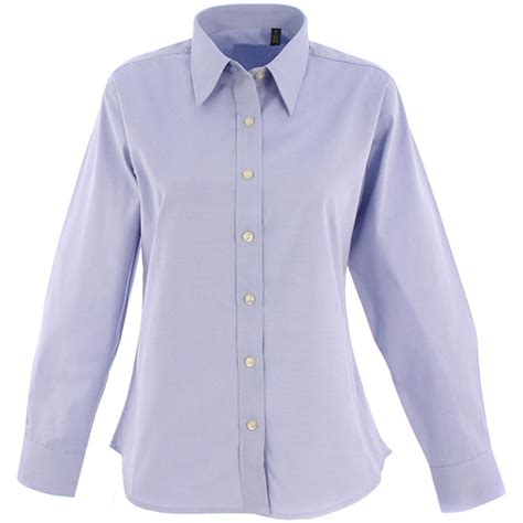 Uneek Uc703 Ladies Pinpoint Oxford Long Sleeve Shirt