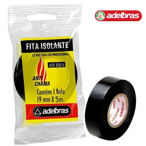 Fita Isolante Anti Chama Preta Mm X Metros Adelbras