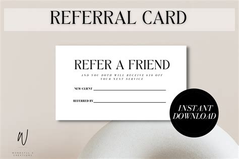 Referral Cards Samples