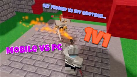 My Brother Vs My Friend Intense 1v1 Roblox Bedwars Youtube