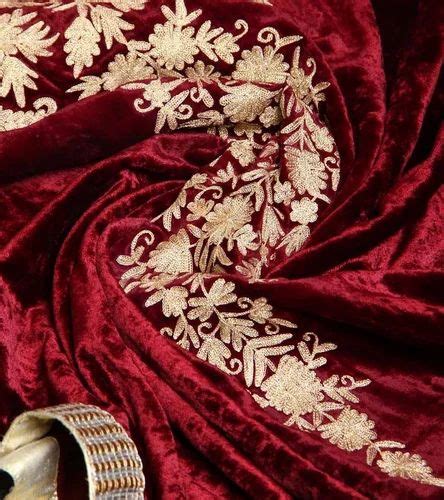 Embroidered Velvet Fabric At Rs Meter Padmavati Textile Market