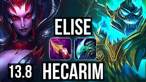 Elise Vs Hecarim Jng 17 1 4 Legendary 2 0m Mastery 600 Games