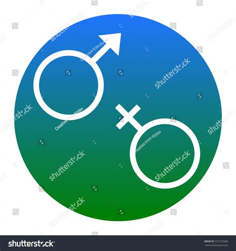 Sex Symbol Sign Vector White Icon Stock Vector Royalty Free 591372668 Shutterstock