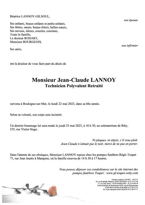 Monsieur Jean Claude Lannoy Pompes Fun Bres Toupet Sotty