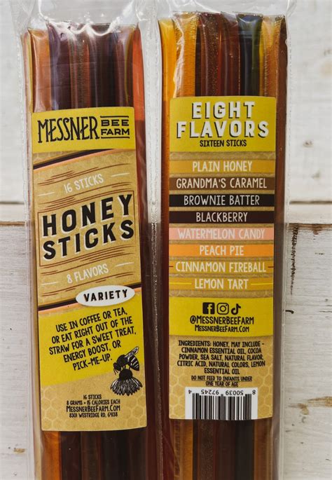 Honey Sticks Variety Pack 2 Of Each Wildflower Etsy