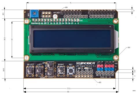 Купить недорого Дисплей Lcd 1602 с клавиатурой Шилд для Arduino Mega2560 Mega1280 Uno R3 в