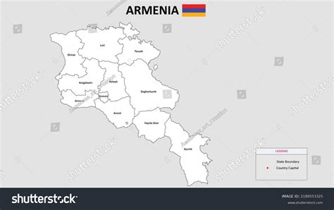 Armenia Map State District Map Armenia Stock Vector (Royalty Free ...