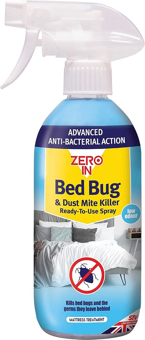 Zero In Bed Bug Dust Mite Killer 500 Ml Spray Ready To Use