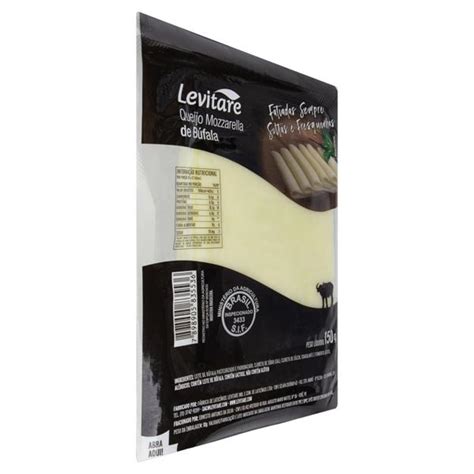 Queijo Mussarela de Búfala Levitare Bandeja 150g MEDEIROS SUPERMERCADOS