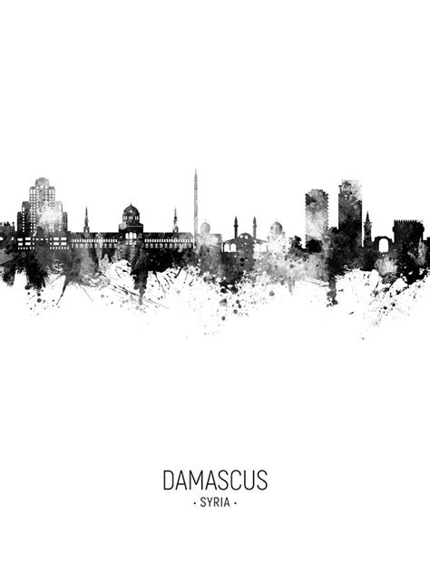 Damascus Syria Skyline Digital Art by Michael Tompsett - Fine Art America