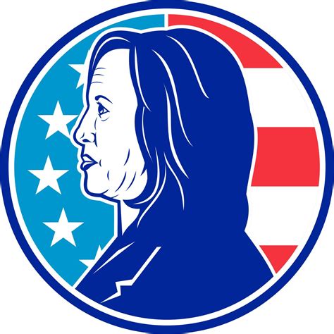 Kamala Harris Us Vp 2020 Side Retro Usa Flag Circ Edvice President