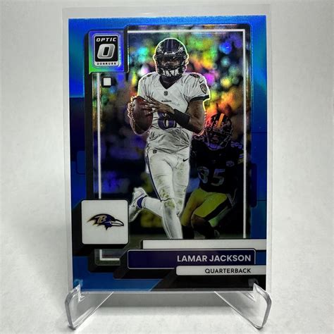 2022 Panini Donruss Optic Lamar Jackson Aqua Prizm 299 Baltimore