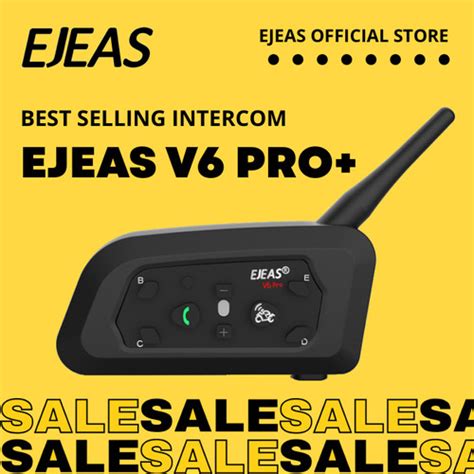 Promo EJEAS V6 PRO Intercom Helm 6 Riders Bluetooth Headset Helmet Alt