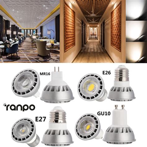 Ranpo COB LED Spot Light Bulbs 15W GU10 MR16 E26 E27 Cree Lamp Ultra