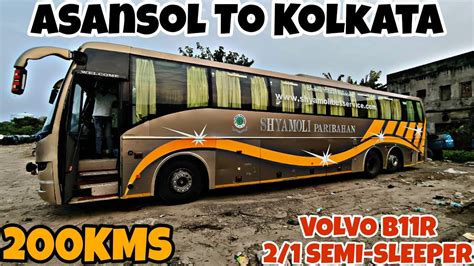 Asansol To Kolkata VOLVO B11R Bus Journey Throughout NH2 By Shyamoli