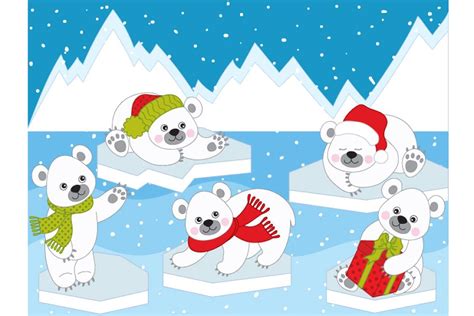 christmas polar bear clipart 20 free Cliparts | Download images on ...