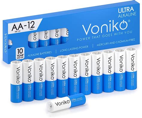 Voniko Premium Grade Aa Batteries Pack Alkaline Double A