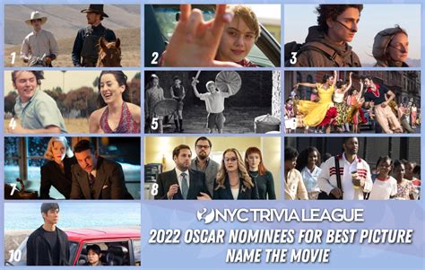 Picture Round — The 2022 Oscar Nominees Of Best Picture Nyc Trivia League