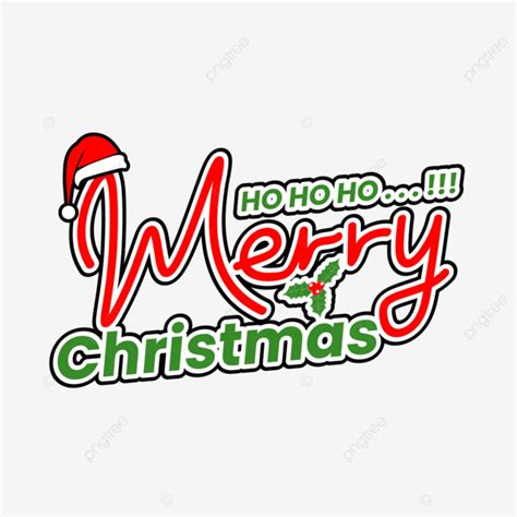 Merry Christmas Word With Santa Claus Laugh Vector Merry Christmas