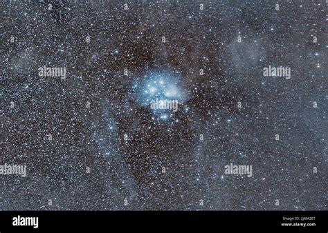 A Beautiful View Of Pleiades Star Cluster Or The Seven Sisters