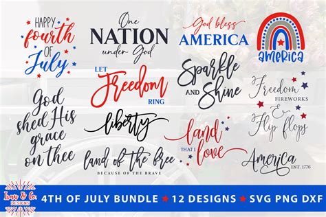 4th of July Bundle SVG Sublimation Gráfico por Ivan Co Designs