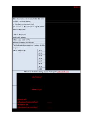 Fillable Online Jcm Validation Report Form A Summary Of Validation A