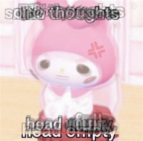 An Animated Hello Kitty Character With The Caption Saying Sorry Thoughts