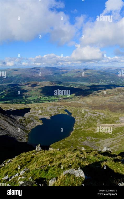 A View To The North From From Cadair Idris Mountain In Snowdonia