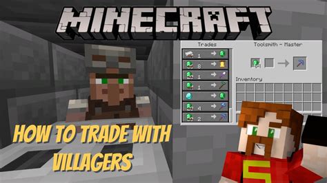 How To Trade With Villagers Minecraft Tutorial How To Trade And Get