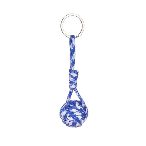 Porte Clefs Noeud Marin Pomme De Touline Bleu Marin