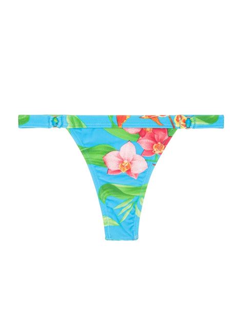 Blaugebl Mter Stringtanga Mit D Nnen Schn Ren Calcinha Aloha Cropped