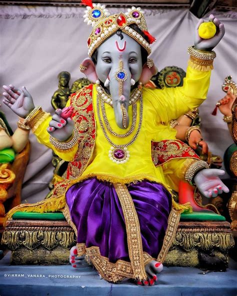 Ganpati Majha Bappa India 🇮🇳’s Instagram Post “ ️🧡💛💚💙💜🤎🖤 Ganesha Vighnaharta Lambodar Ga